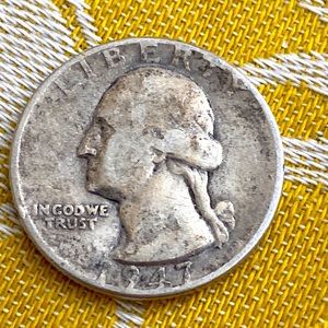Vintage 1947 Washinton Quarter